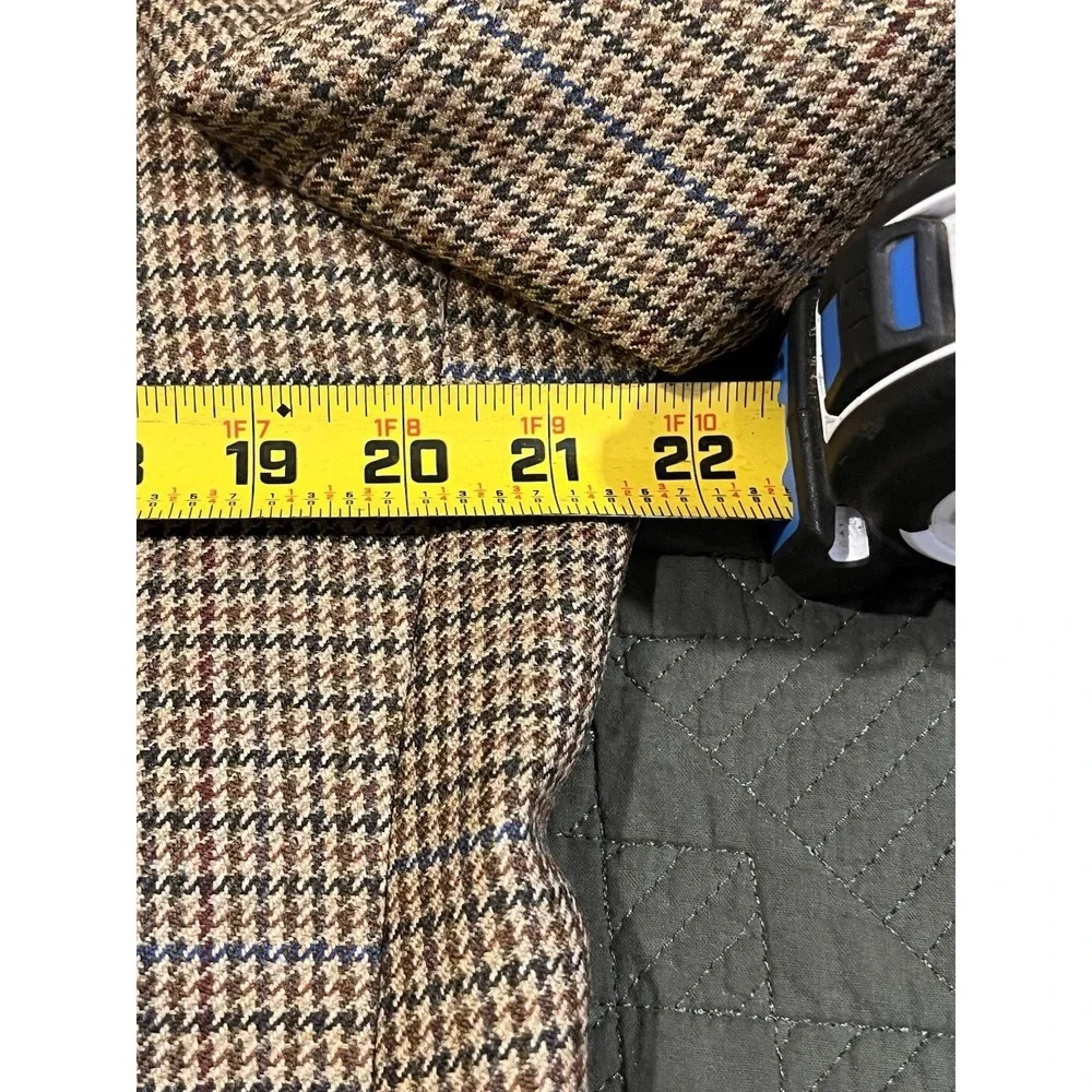 Brooks Brothers Men's Hounds Tooth Check Blazer With Suede Elbows Multicolor